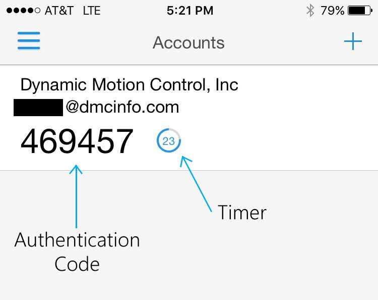 Screenshot of multi-factor authentication interface