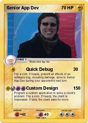 Senior App Dev Pokemon Card