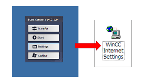 Windows CE Comfort Panel Settings -> WinCC Internet Settings