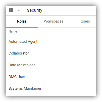 User interface of systemlink security