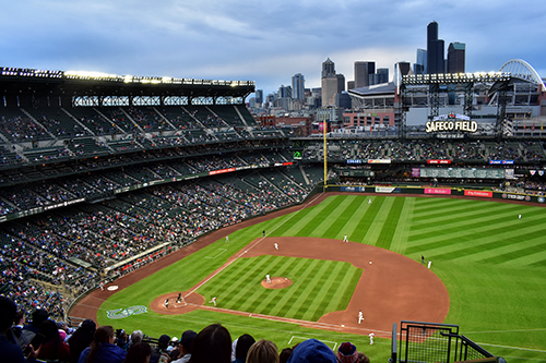 View of T-Mobile Park in Seattle from high seats