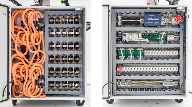 Test Stand High Power Panel (Left) and Low Power Panel (Right)