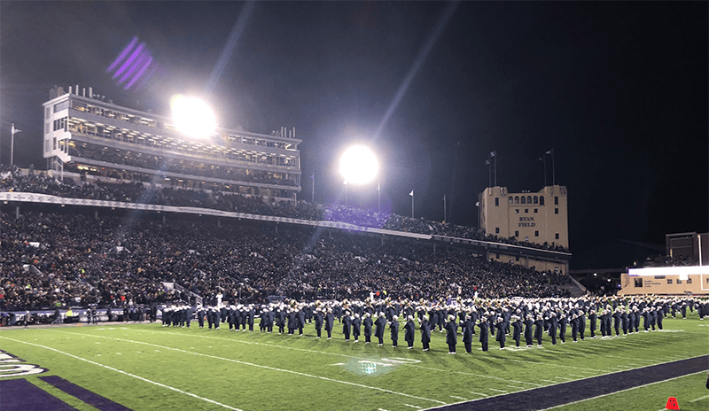 Photo of band on the field.