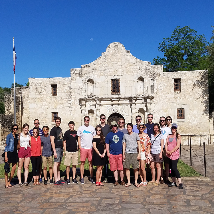 DMC Houston YOE attendees visit the Alamo. 