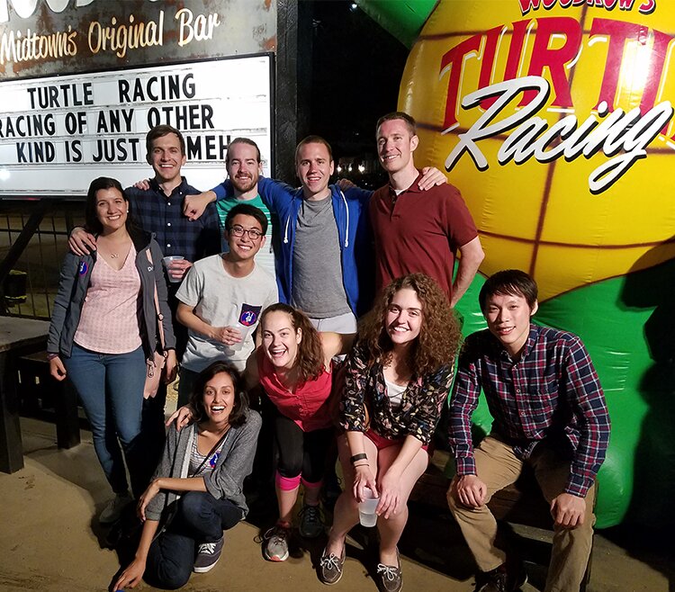 DMC Houston YOE attendees together at the Turtle Races.