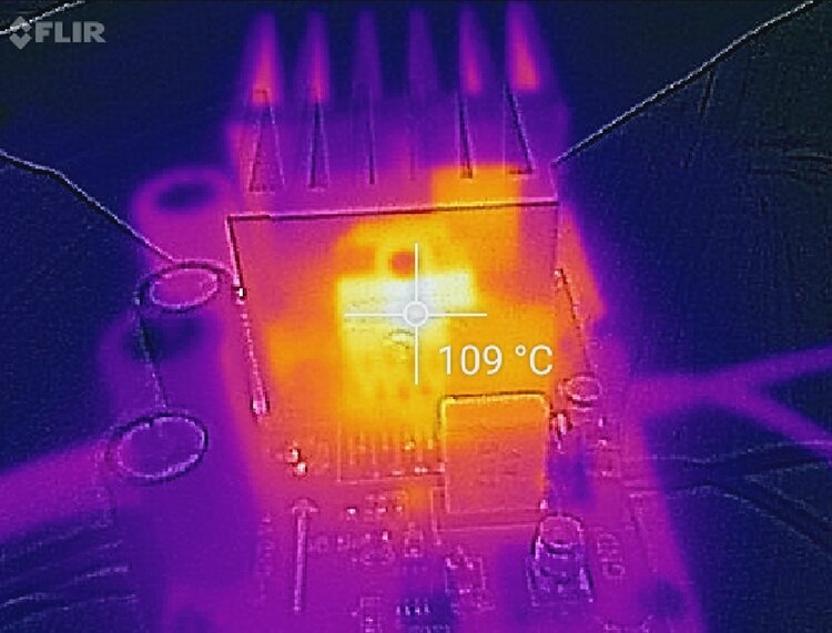 Thermal Image of OPA541 temperature increase