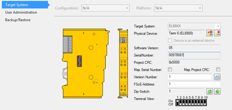 Image of a Beckhoff TwinSAFE safety program