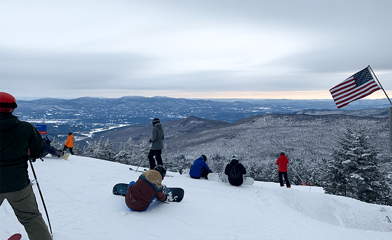 Photo of view while skiing in Stowe.