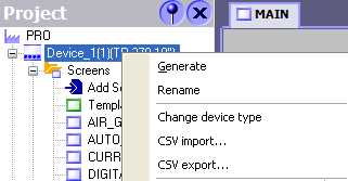 Image of Change Device Type in WinCC Flex