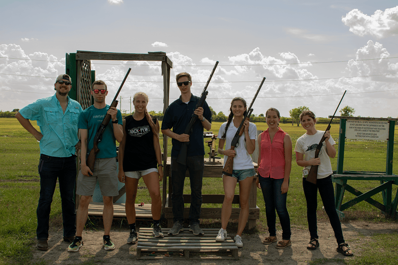 DMC at gun range during Houston YOE 2018