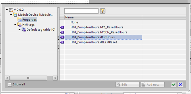 Mapp the UDT to faceplate properties 