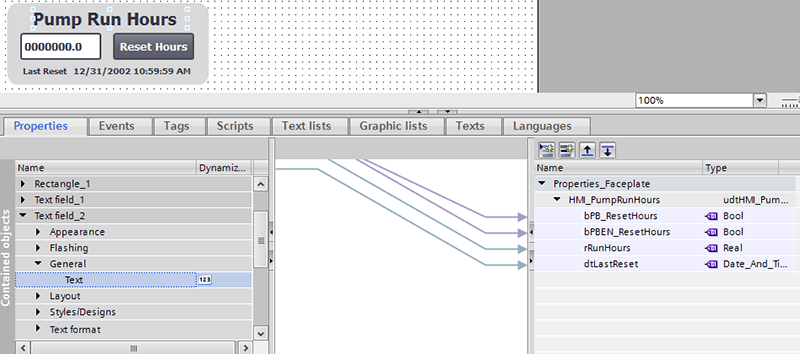 Adding a static property to the HMI faceplate