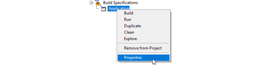 labview app propertires