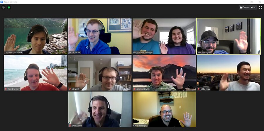 DMC automation team on zoom