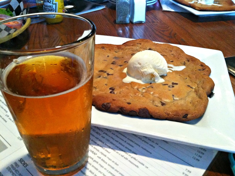 Beer Bistro's ultimate chocolate chip cookie ice cream delight.