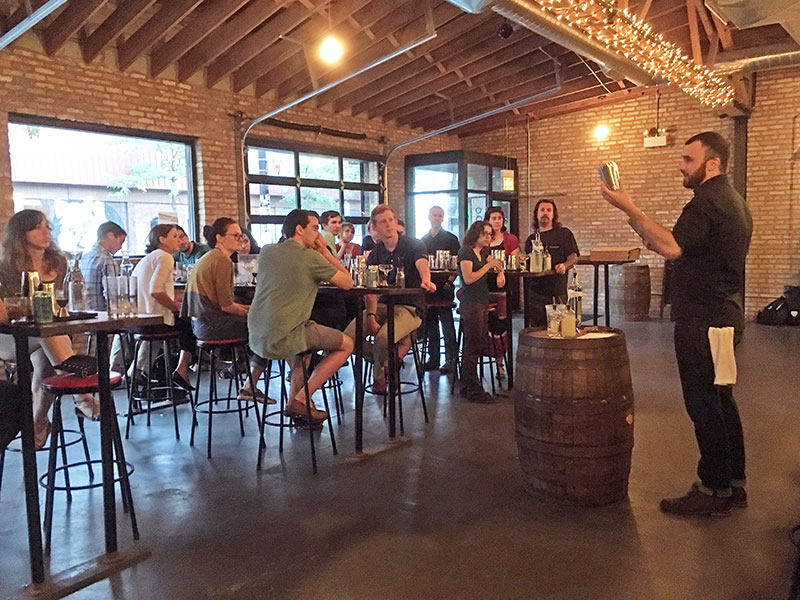 DMC toured Chicago Distilling to welcome new employees