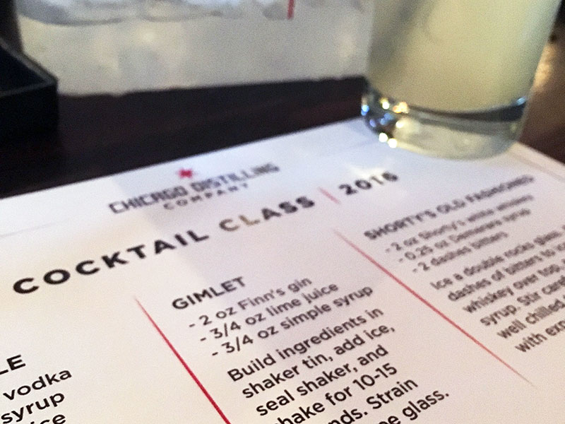 DMC learned how to make three cocktails at Chicago Distilling
