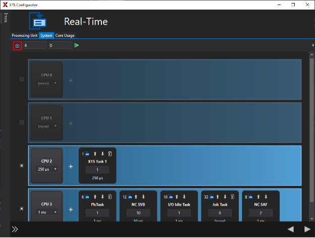 xts real-time settings