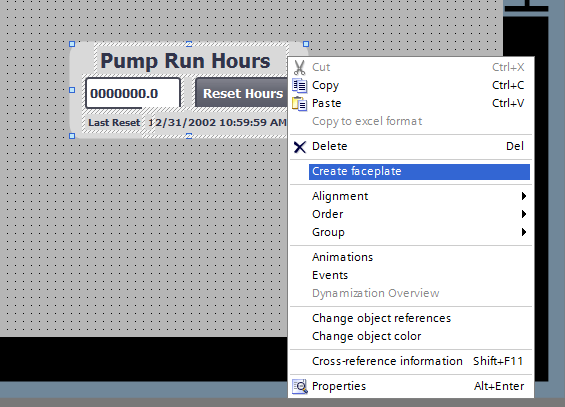 Create an HMI faceplate