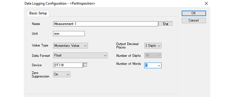 data logging configuration