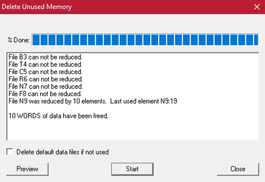 Delete unused memory window