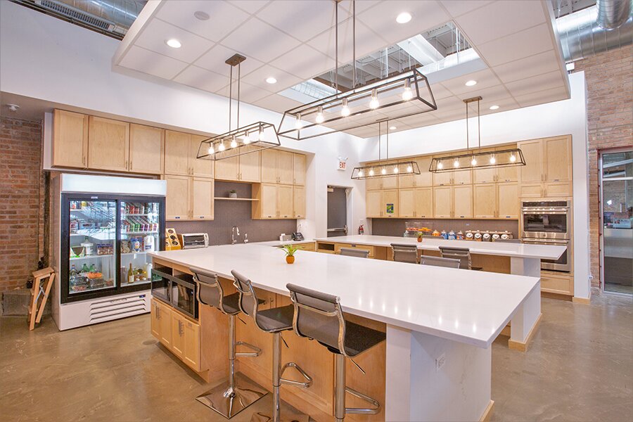 DMC Chicago's kitchen is bright and modern