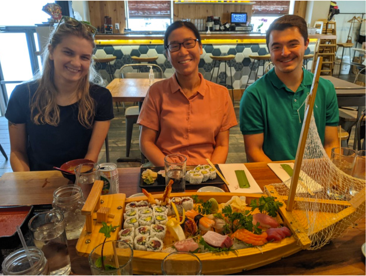 Boston office gave Adam Wojcik a sushi-filled farewell at his moving away party!