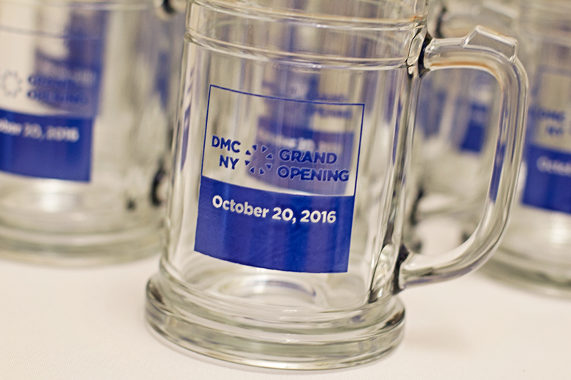 Guests were treated to a custom DMC New York logo beer mug