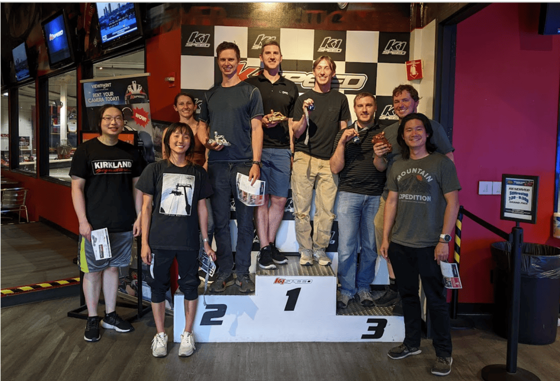 DMC Seattle put their Mario Kart skills to the test at K1 Speed!