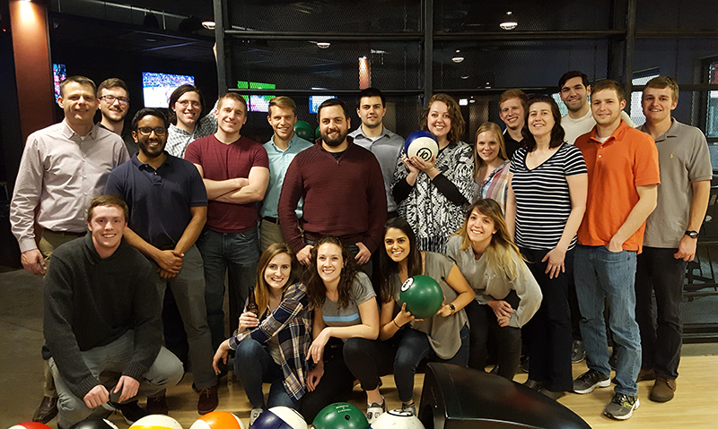 Photo of DMC Chicago employees ready to play Whirlyball