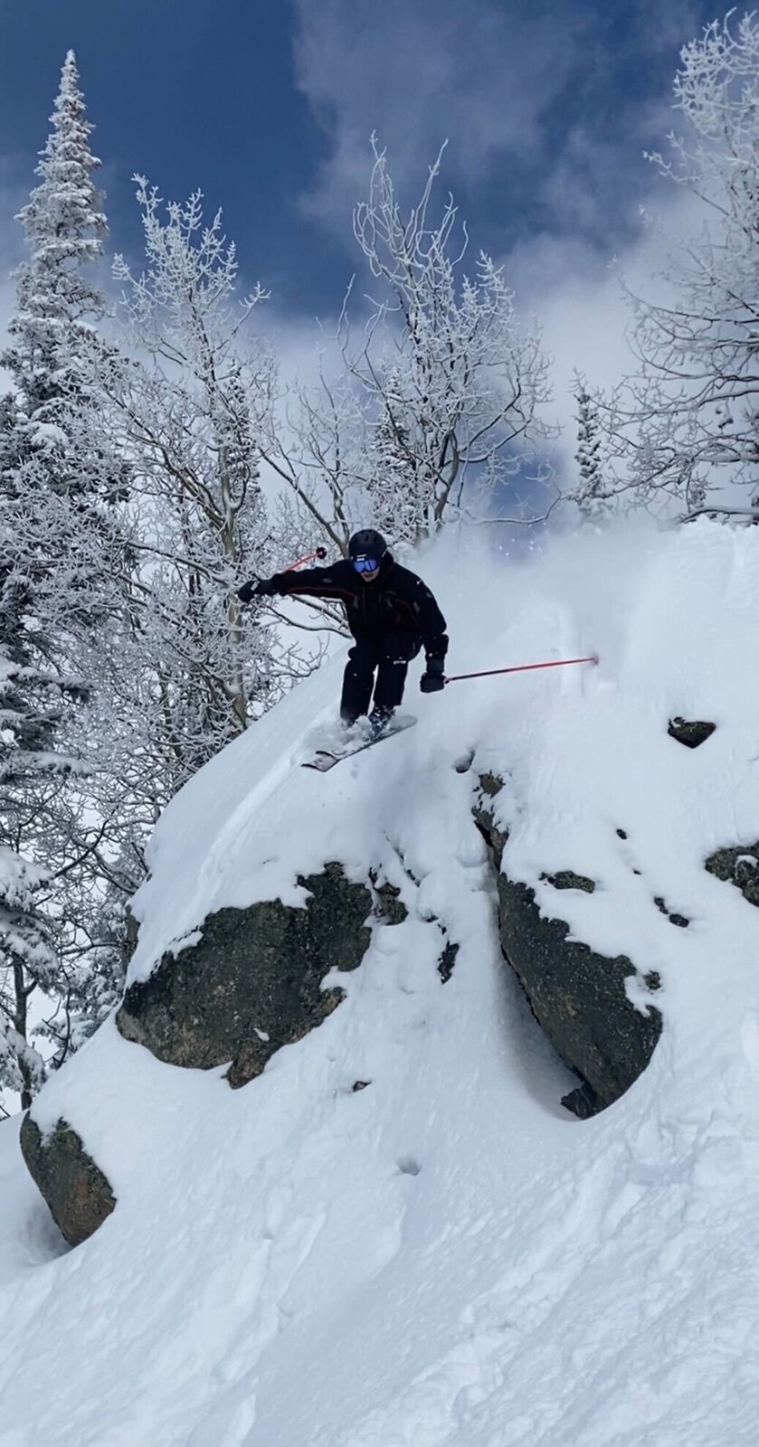 a person skiing