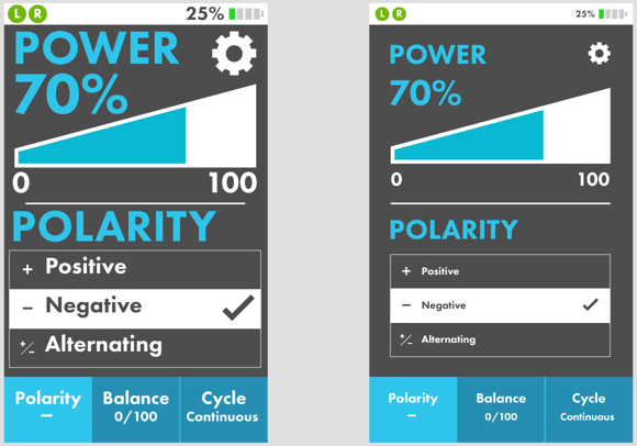 Example comparing different amounts of white space.