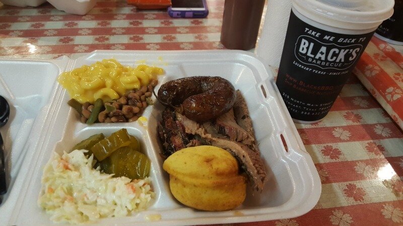 Food at Blacks BBQ