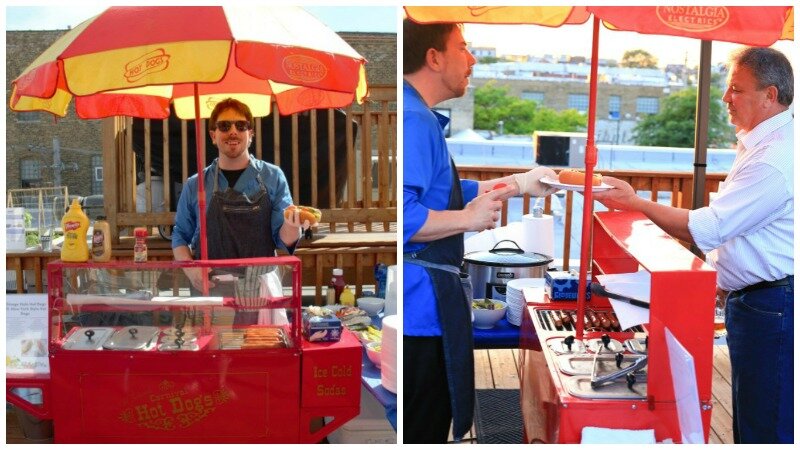 hot dog cart