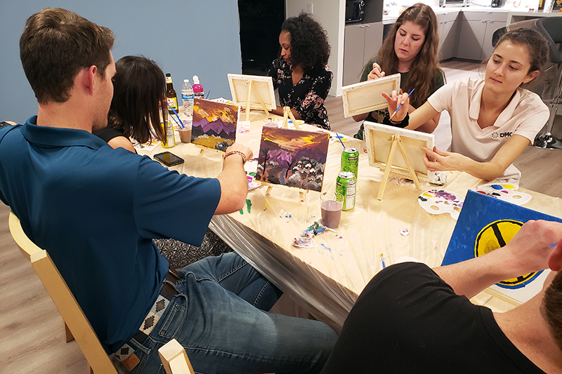 A painting party at DMC Houston