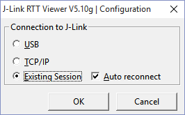 Screenshot of RTT Viewer Configuration