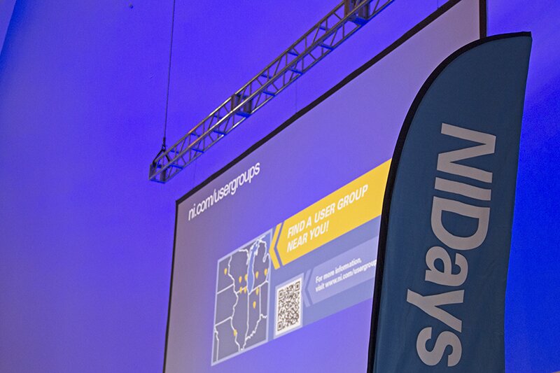 A map showing LabVIEW user groups in the Midwest at NIDays Chicago 2015