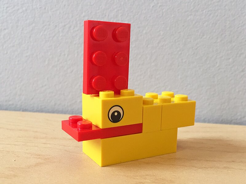 The LEGO duck we built at NIDays Chicago 2015 as a demonstration of stem execution