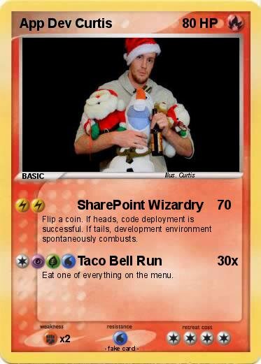 App Developer Curtis Pokemon Card