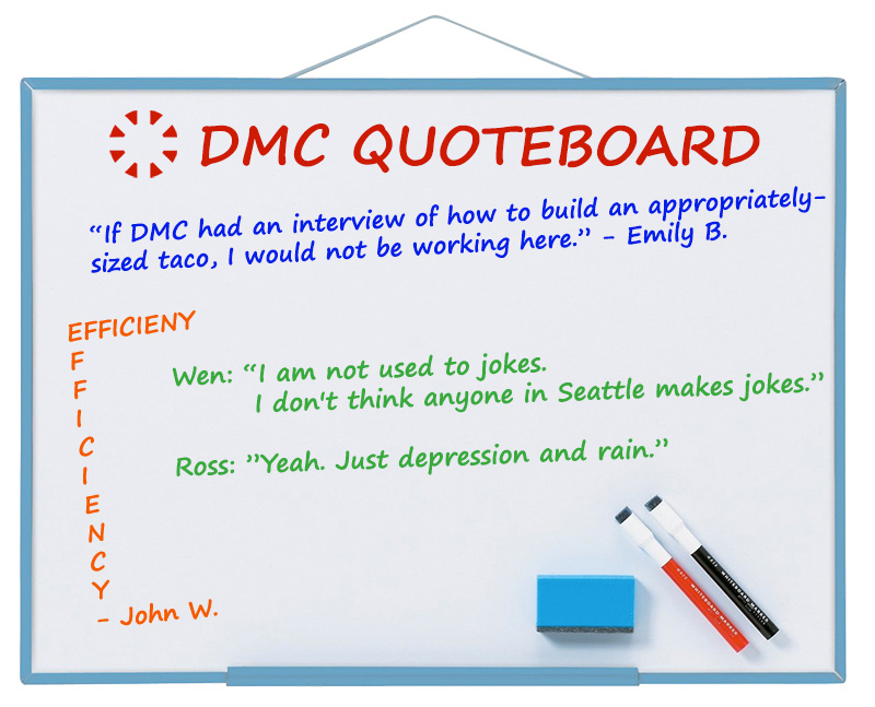 Engineering jokes on a whiteboard
