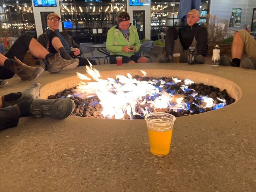 road warriors around a fire