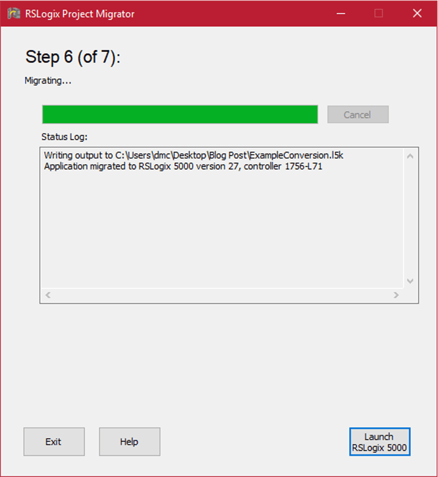 rslogix project migrator step 6