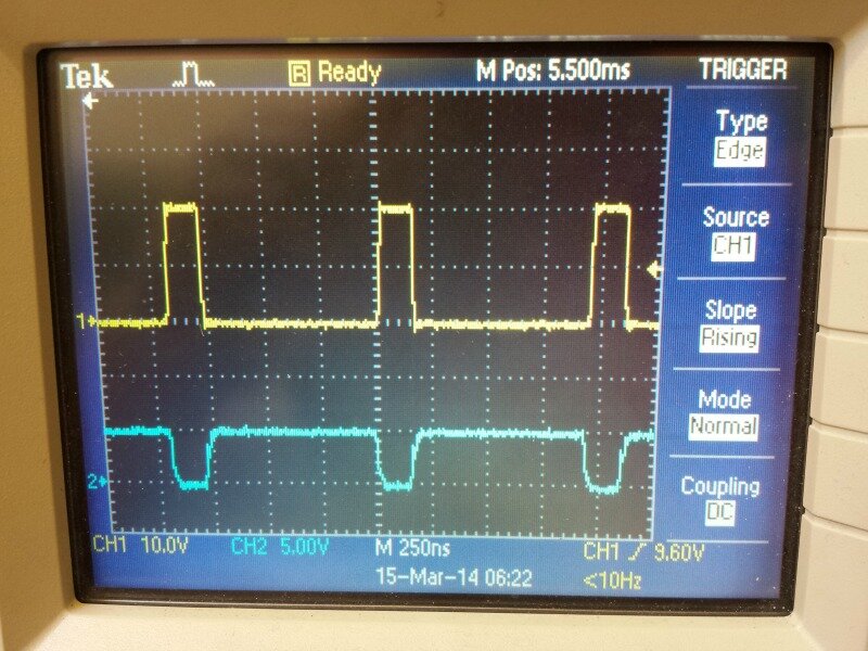 Scope trace one pictured here.