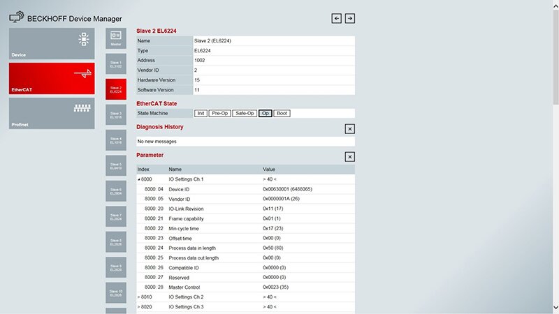 sick sensor - device manager