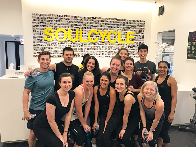 DMC Chicago team members attended a SoulCycle class together