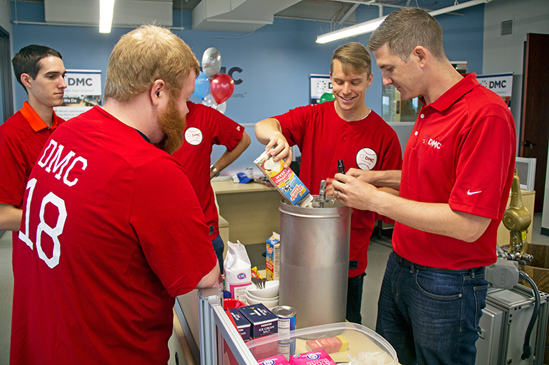 DMC engineers work on a Siemens-powered ice cream maker