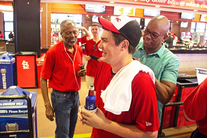 We met local celebrity Art Holiday at the Cardinals game