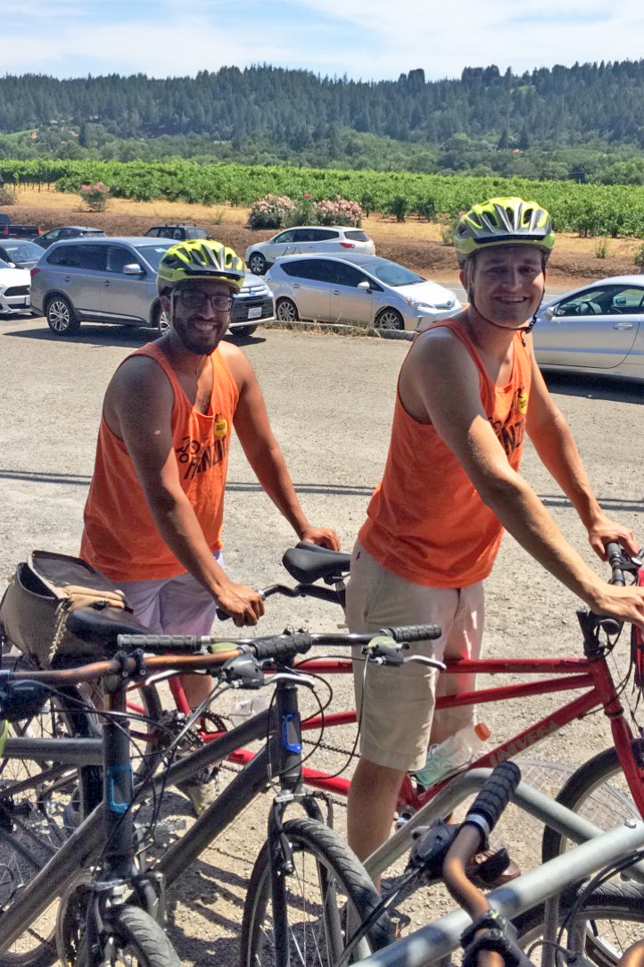 Image of DMC employees biking in CA