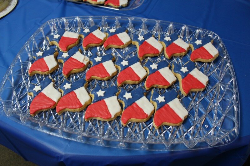 Texas shaped cookies