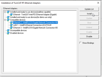 select the proper ethernet port